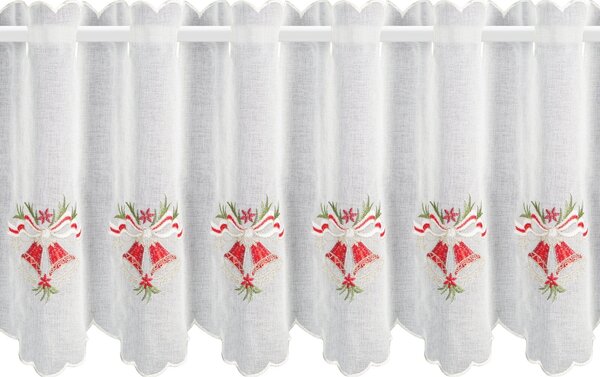 KRÁTKÁ ZÁCLONA NA POUTKÁCH XMAS16 145X40 CM VZOROVANÁ