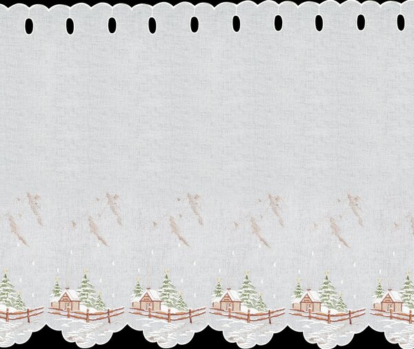 KRÁTKÁ ZÁCLONA NA POUTKÁCH XMAS17 145X70 CM VZOROVANÁ