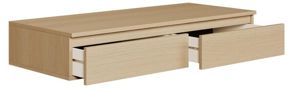 Selsey Bemmi - Závěsný psací stůl / toaletní stolek se zásuvkami, dub Lindberg, 120 cm