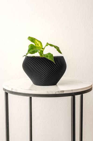 KVĚTINÁČ TORACE - S jedinečným designem, antracit-matný
