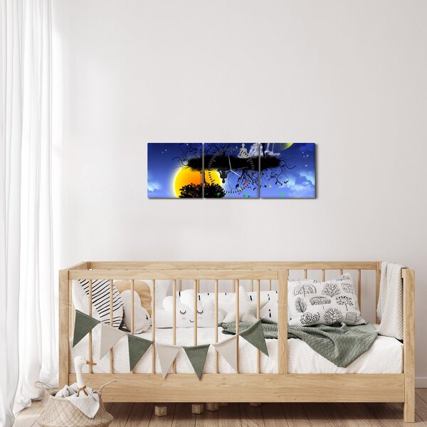 Obraz - Reflekce rovnováhy (s hodinami) (90x30 cm)