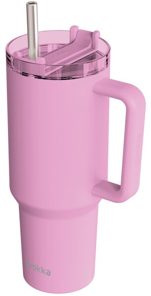 Termohrnek Stream s brčkem, 1,2l, Quokka, tmavě růžový