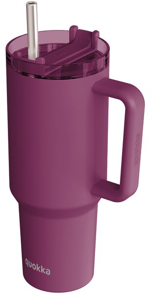 Termohrnek Stream s brčkem, 1,2l, Quokka, vínový
