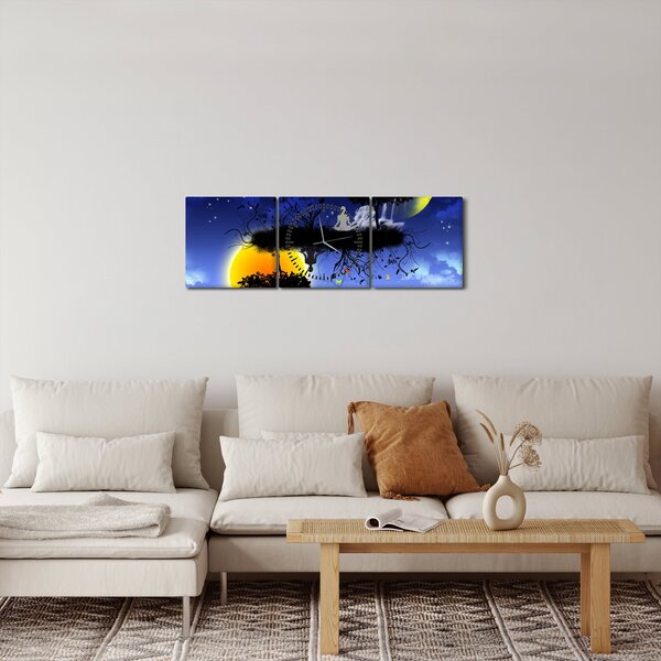 Obraz - Reflekce rovnováhy (s hodinami) (90x30 cm)