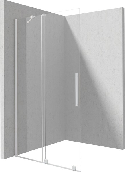Deante Prizma sprchová zástěna walk-in 90 cm bílá matný/průhledné sklo KTJ_A39R