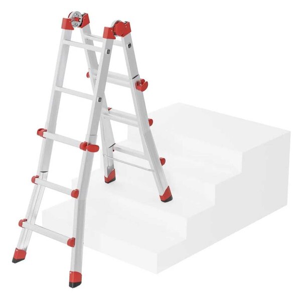 Teleskopický žebřík Hailo M80 4x3 příčky, 7512-007