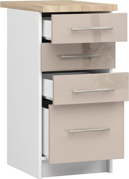 AKORD Furniture Factory KS0POLIBIACAPPOL016, Bílá, 16 mm, 4 zásuvka/zásuvek, 460 mm, 400 mm, 850 mm