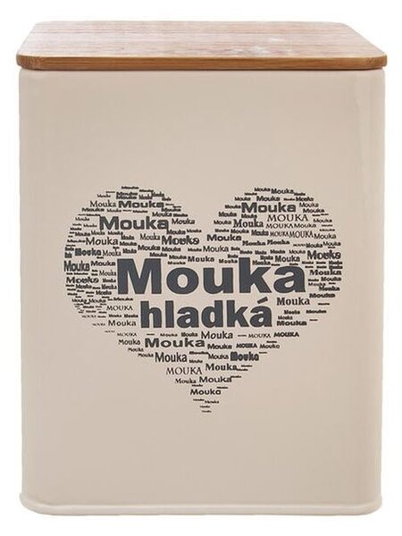 Plechová dóza SRDCE na hladkou mouku
