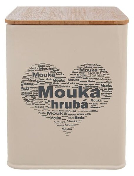 Plechová dóza SRDCE na hrubou mouku