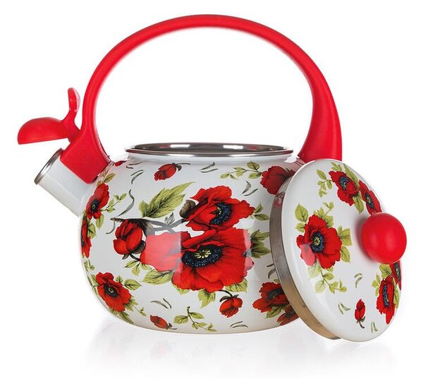 Smaltovaná pískací konvice POPPY 2,2 l