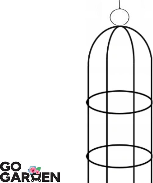 Kovová věžová zahradní pergola pro popínavé rostliny, růže, květiny, zahradní rostliny, kovová