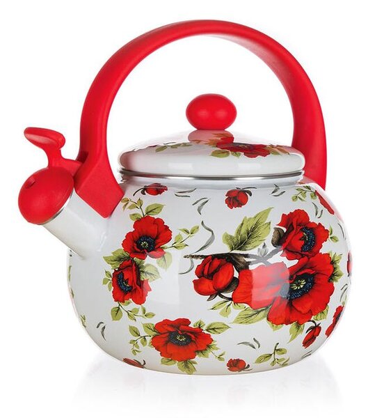Smaltovaná pískací konvice POPPY 2,2 l