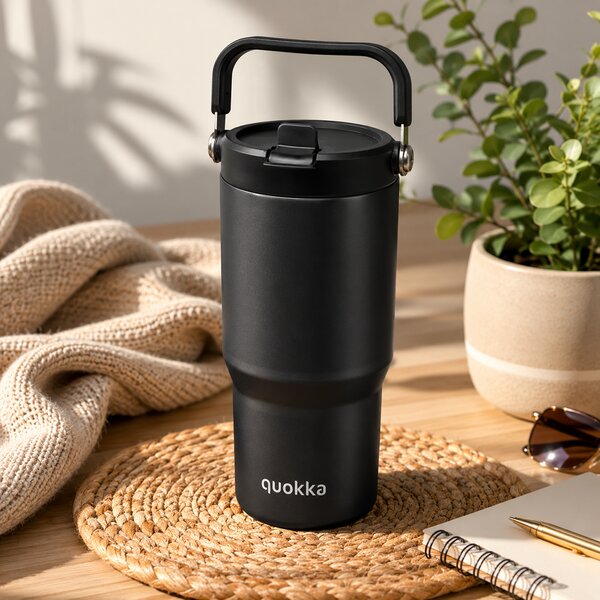 Termohrnek Core s poutkem, 860ml, Quokka, černý