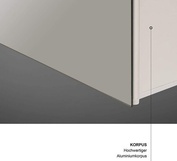 Zrcadlová skříňka s osvětlením Talos Mirage 40x60x13,1 cm - kvalitní hliníkový korpus s kolébkovým spínačem - světelné zrcadlo s neutrálním bílým světlem - koupelnová zrcadlová skříňka