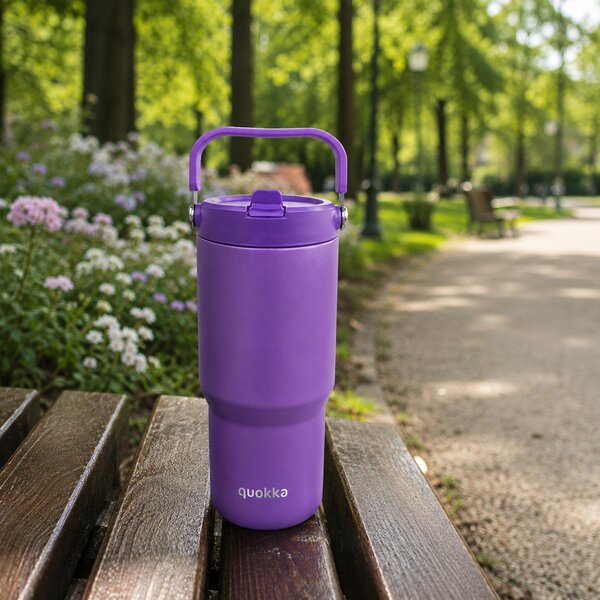 Termohrnek Core s poutkem, 860ml, Quokka, tmavě fialový