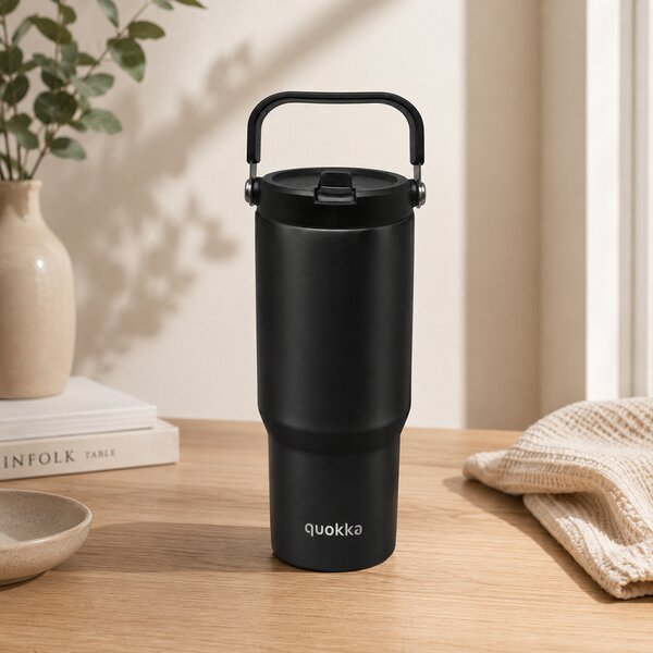 Termohrnek Core s poutkem, 860ml, Quokka, černý