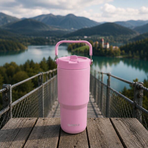 Termohrnek Core s poutkem, 860ml, Quokka, růžový