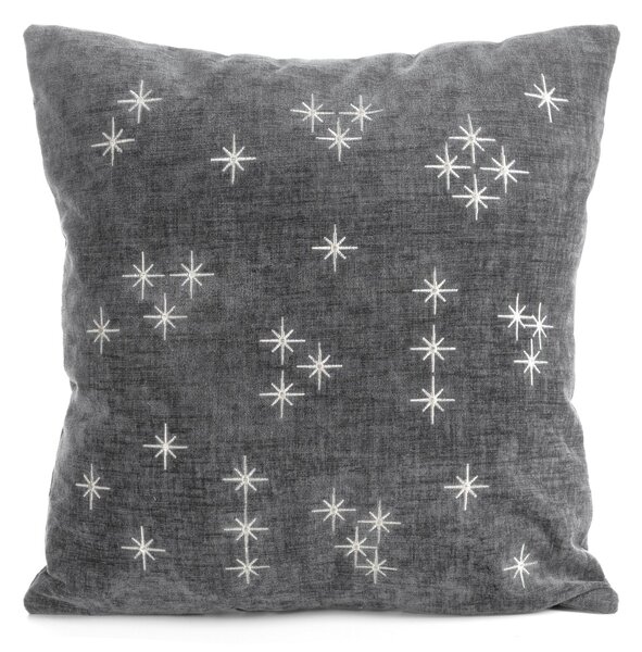 VÁNOČNÍ DEKORAČNÍ POVLAK NA POLŠTÁŘ SHINE 45X45 CM GRAFITOVÝ