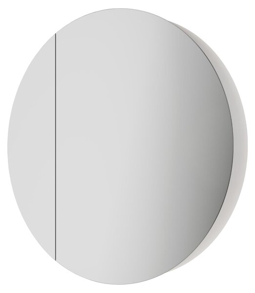 Zrcadlová skříňka do koupelny s osvětlením TALOS Picasso Style bílá Ø 60 cm - s vysoce kvalitním hliníkovým tělem - Moderní koupelnový nábytek s integrovaným LED osvětlením