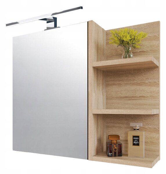 Koupelnová skříňka se zrcadlem a LED osvětlením, Zrcadlová skříňka do koupelny