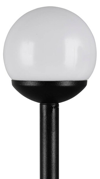 Reality Leuchten LED zemní svítidlo SCOOP, černé, 3 žárovky, IP44, zástrčka, Černá, kov, Moderní, Venkovní koule