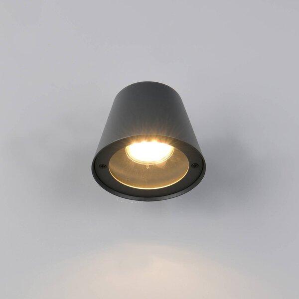 Trio Lighting Venkovní nástěnné svítidlo Beni, matná černá, šířka 11 cm, kov, stmívatelný, Černá, kov, Moderní