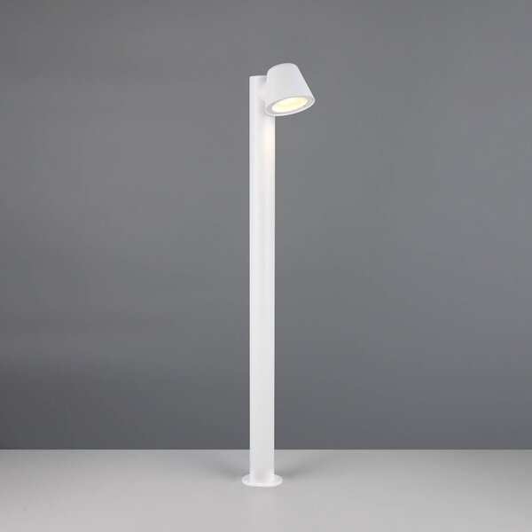 Trio Lighting Osvětlení cesty Beni, bílé matné, výška 100 cm, kov, stmívatelný, Černá, kov, Moderní