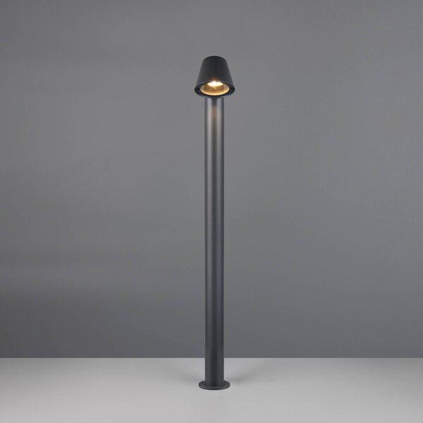 Trio Lighting Osvětlení cesty Beni, matná černá, výška 100 cm, kov, stmívatelný, Černá, kov, Moderní