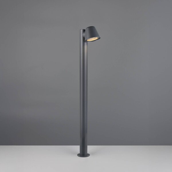 Trio Lighting Osvětlení cesty Beni, matná černá, výška 100 cm, kov, stmívatelný, Černá, kov, Moderní