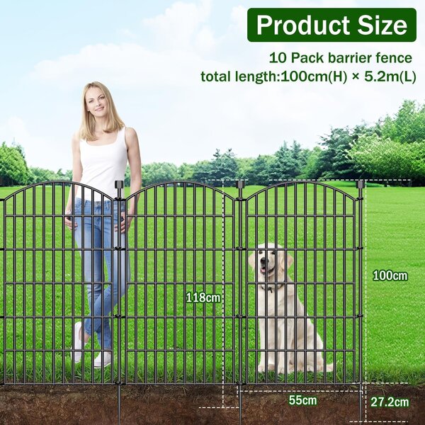 Plotový panel pro psy - Dekorativní zahradní plot - Bez zapichování - Model 11