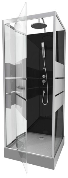 Kompletní sprcha MARWELL Kompletní sprcha Dusy 70 x 70 x 225 cm - kompletní sada včetně sprchové vaničky a baterie - kulatá sprcha s předním vstupem