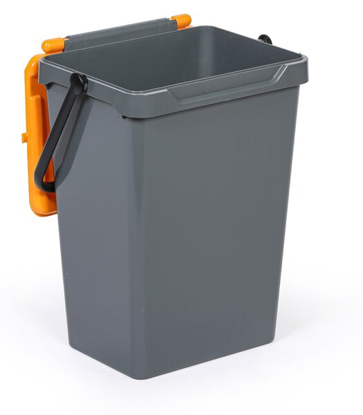 Plastový odpadkový koš pro třídění odpadu, šedá + žlutá, 35 l