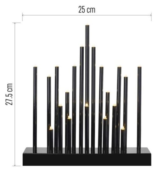 EMOS LED svícen Edig s časovačem 27,5 cm teplá bílá