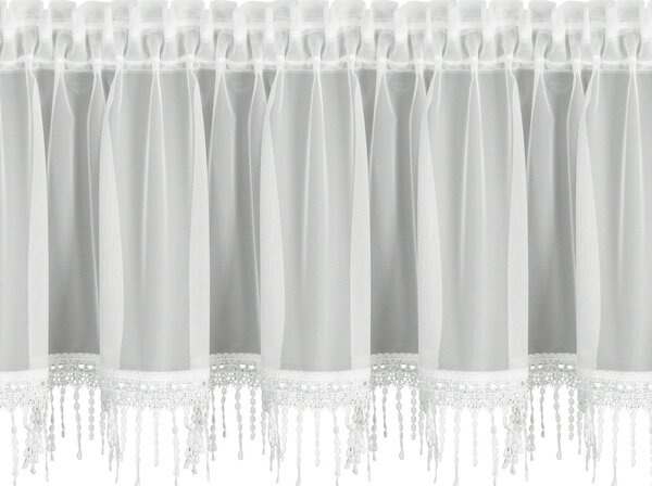KRÁTKÁ ZÁCLONA NA PÁSCE MANUELA 150X40 CM BÍLÁ