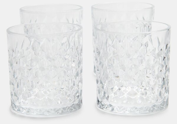 Sinsay - Sada sklenic s reliéfním vzorem 4 pack - clear