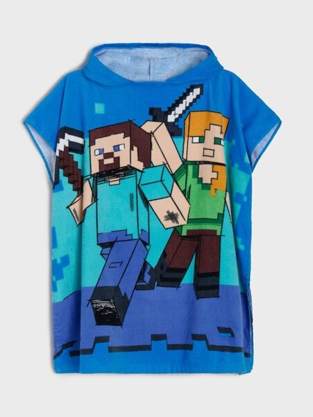 Sinsay - Osuška s kapucí Minecraft - indigo