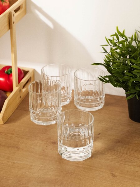 Sinsay - Sada sklenic s reliéfním vzorem 4 pack - clear