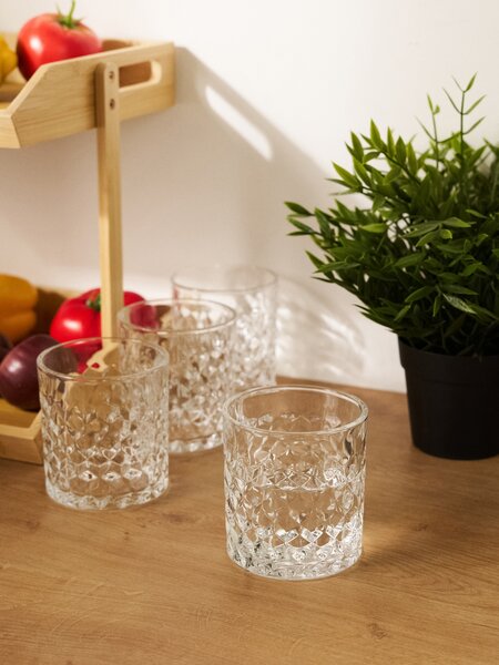 Sinsay - Sada sklenic s reliéfním vzorem 4 pack - clear