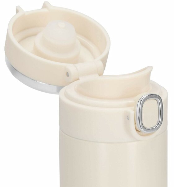 Nerezová termoska s teploměrem 420 ml SPRINGOS THERMOS krémová