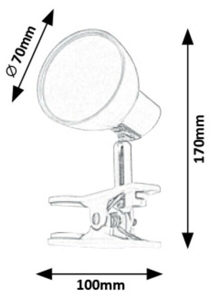 Rabalux 1482 klip-on stolní lampa Noah
