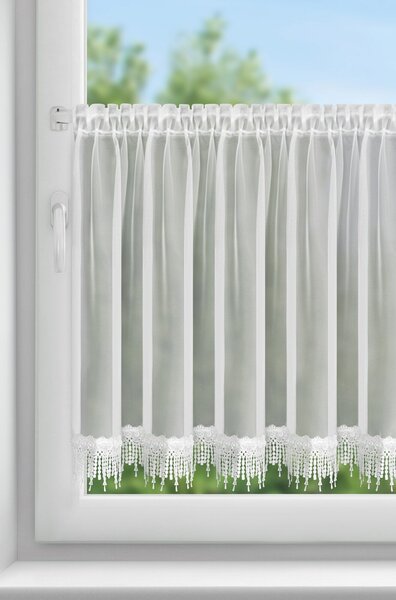 KRÁTKÁ ZÁCLONA NA PÁSCE FELICIANA 150X70 CM KRÉMOVÁ