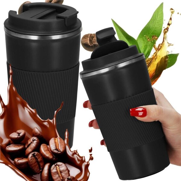 Cestovní termohrnek 500 ml SPRINGOS SIPPY černý