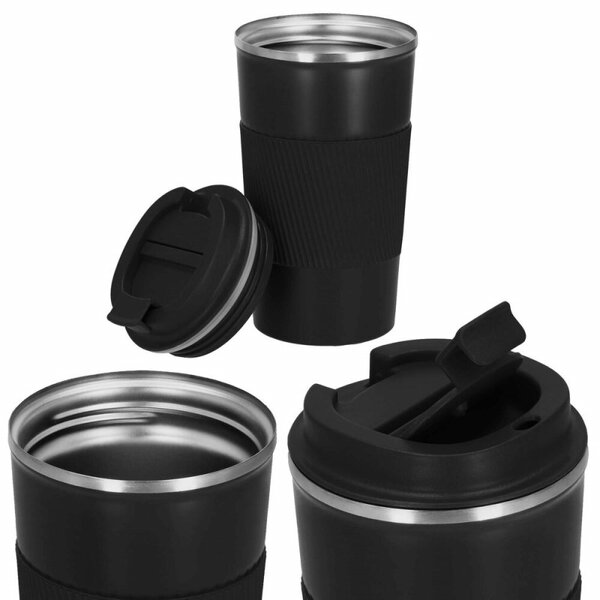 Cestovní termohrnek 500 ml SPRINGOS SIPPY černý
