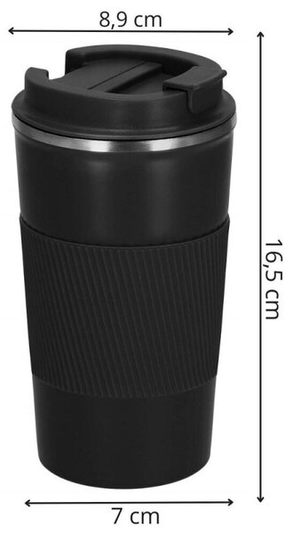 Cestovní termohrnek 500 ml SPRINGOS SIPPY černý