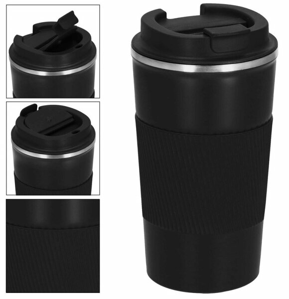 Cestovní termohrnek 500 ml SPRINGOS SIPPY černý