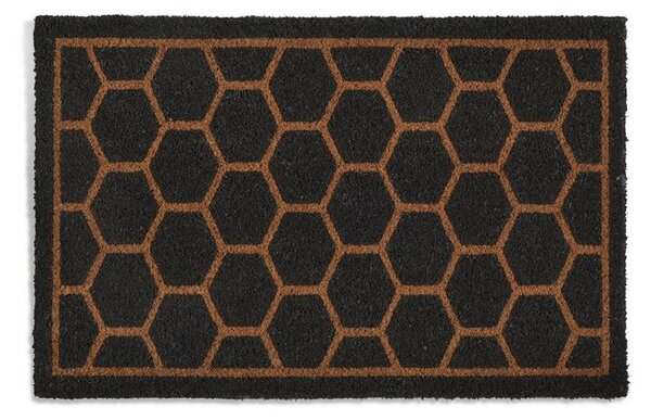 Rohožka z kokosového vlákna Hexagon Charcoal Garden Trading