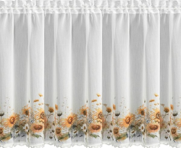 KRÁTKÁ ZÁCLONA NA PÁSCE SUNFLOWER 150X70 CM KVĚTY