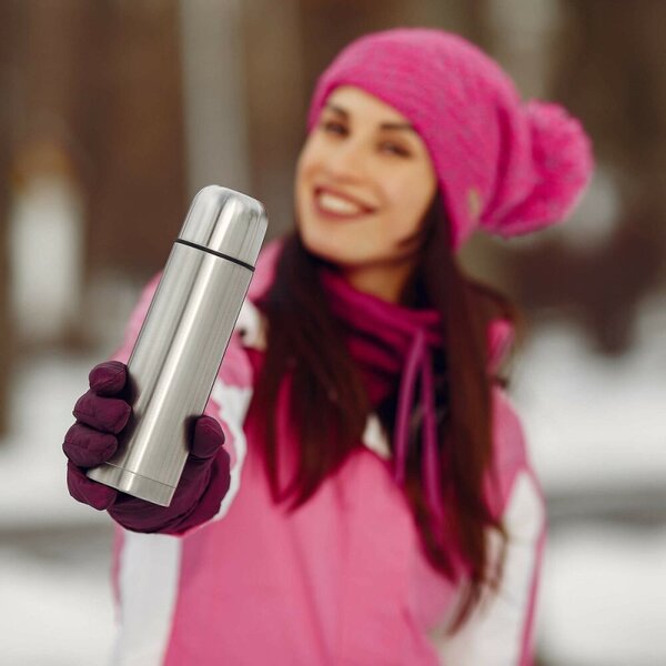 Nerezová termoska 500 ml SPRINGOS WARMO stříbrná