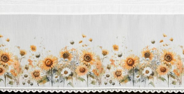 KRÁTKÁ ZÁCLONA NA PÁSCE SUNFLOWER 150X40 CM KVĚTY