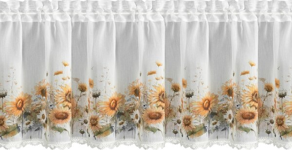 KRÁTKÁ ZÁCLONA NA PÁSCE SUNFLOWER 150X40 CM KVĚTY